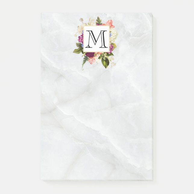 Post-it® LETTRE MONOGRAPHIQUE Pretty Rose Aquarelle (Devant)