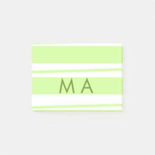 Post-it® LETTRE motif grecque néon rayures vertes