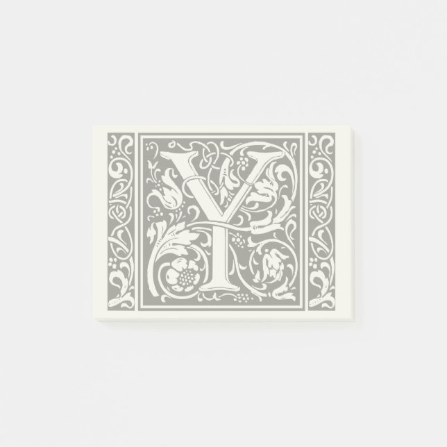 Post-it® Lettre Y Monogramme médiéval Art Nouveau (Devant)