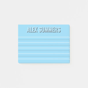 Post-it® Lettres de bloc d'ombre bleu clair