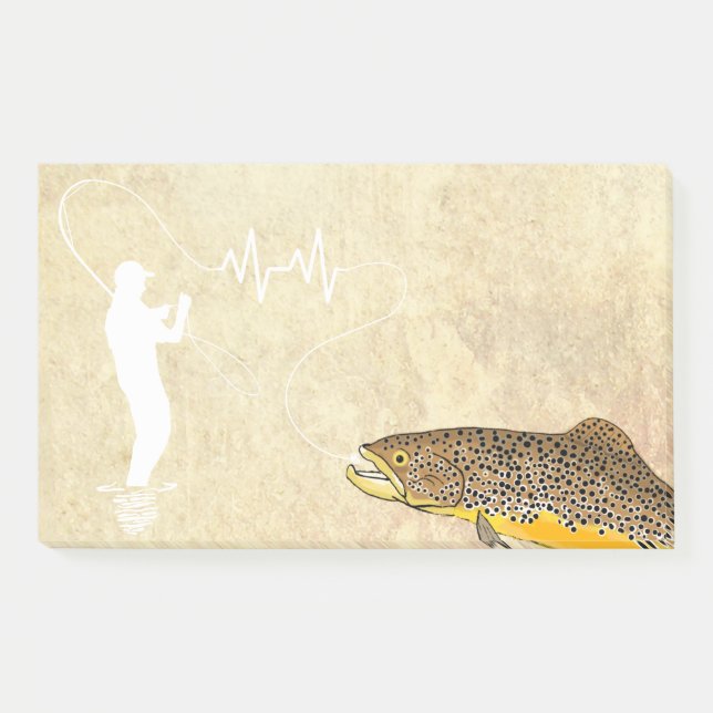 Post-it® leurre de pêche Brown de truite (Devant)