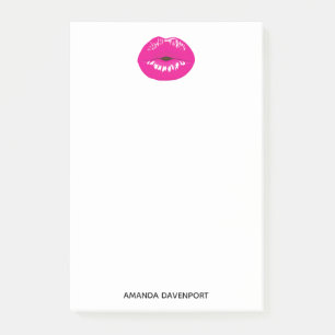 Post-it® Lèvres roses chaudes Illustration brillante