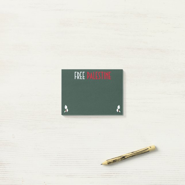 Post-it® Libérer la Palestine (Sur un bureau)