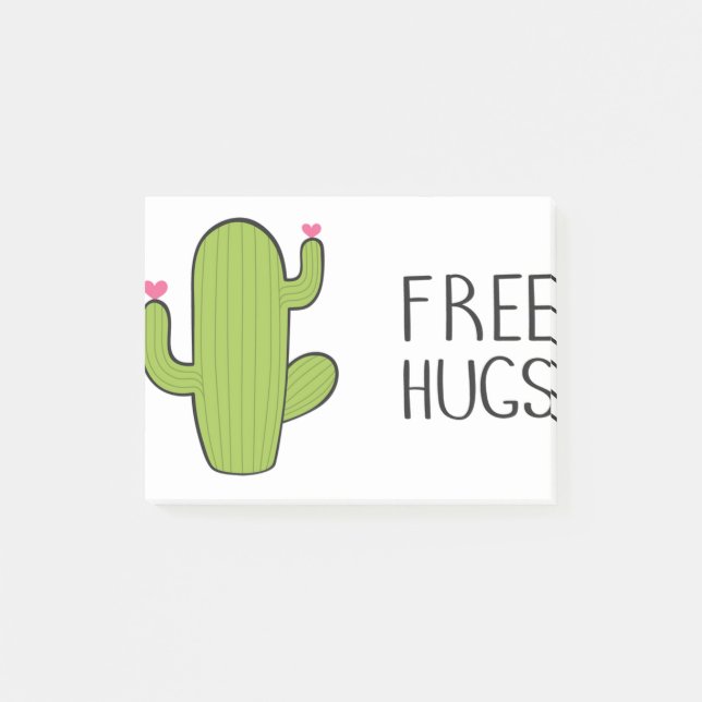 Post-it® Libre Cute HUGS, Drôle Silencieux Hugging (Devant)