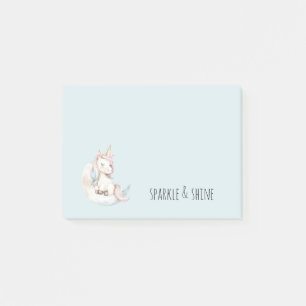 Post-it® Licorne Bleue sur Nuage