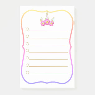 Post-it® Licorne pour faire le cadre de liste et