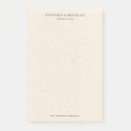 Post-it® Light Beige Linen Texture Personalized