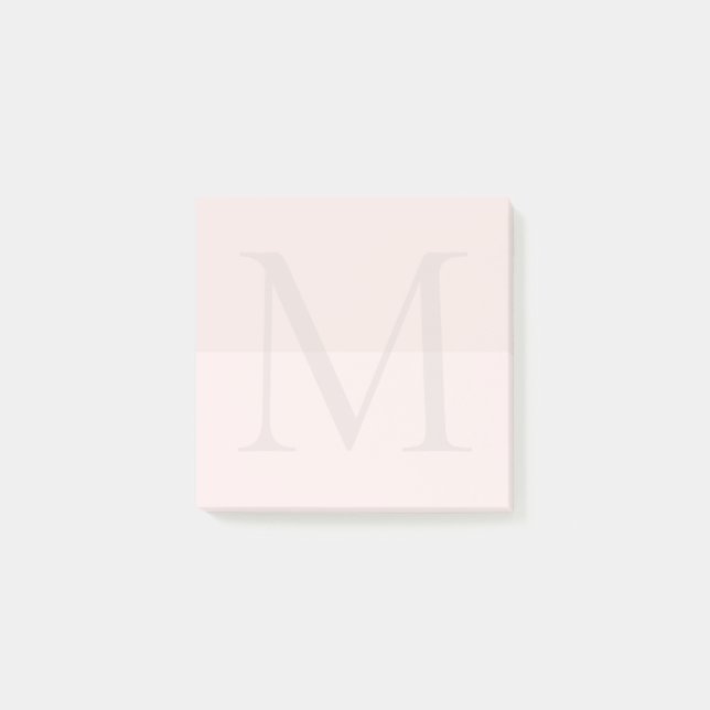 Post-it® Light Pink Monogram Initial  (Devant)