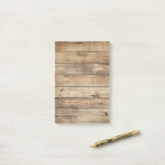 Post-it® Light Woodgrain Barnboard (Sur un bureau)