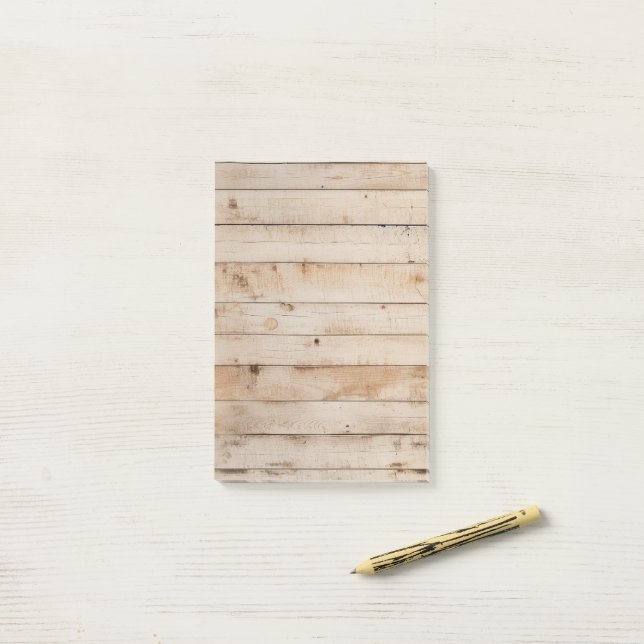 Post-it® Light Woodgrain Barnboard (Sur un bureau)