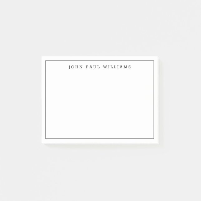 Post-it® Ligne de bordure mince de forme noire classique mo (Devant)