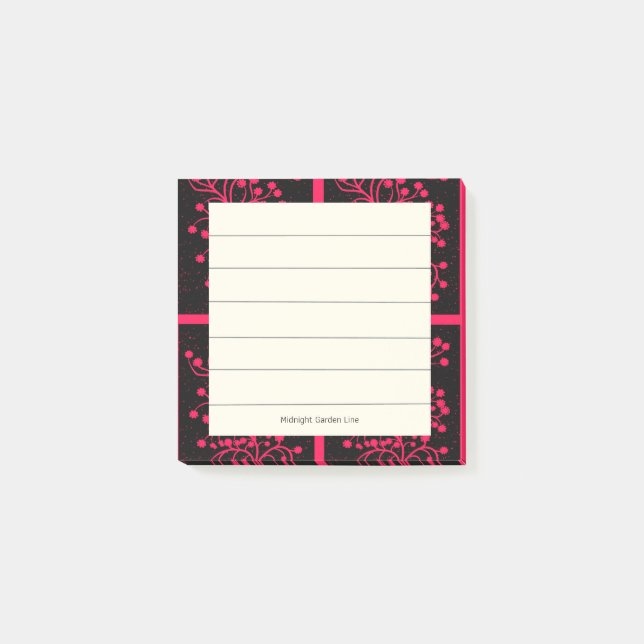 Post-it® Ligne de jardin de minuit Fleur de framboise (Devant)