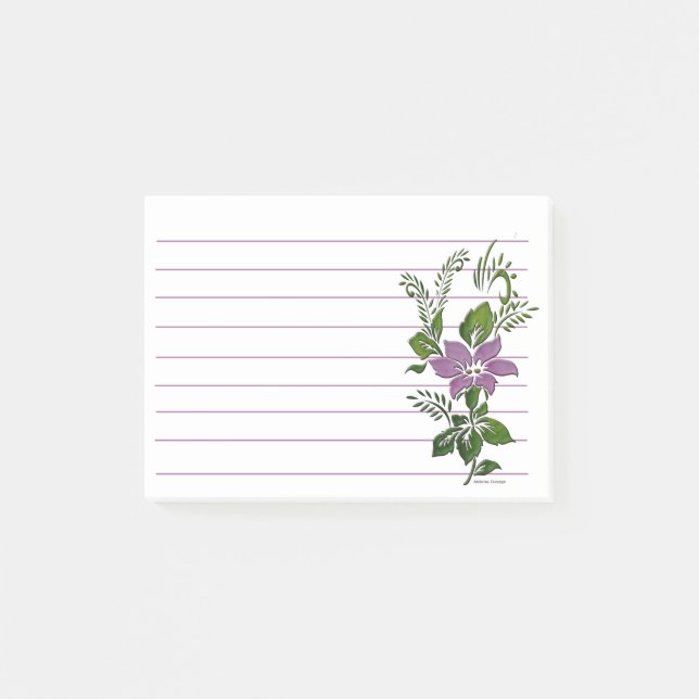 Post-it® Ligne florale violette  (Devant)