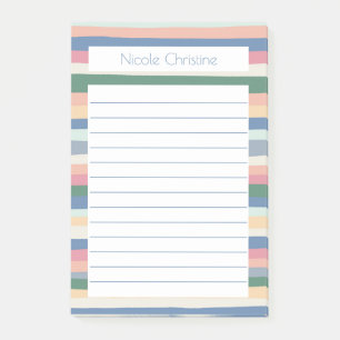 Post-it® Lignes colorées Grilles Motif Bloc-notes CUSTOMIS
