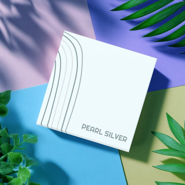 Post-it® Lignes courbes personnalisées Monogramme personnal (Handmade Curve Lines CUSTOM Monogram Personalized Post-it Notes
)
