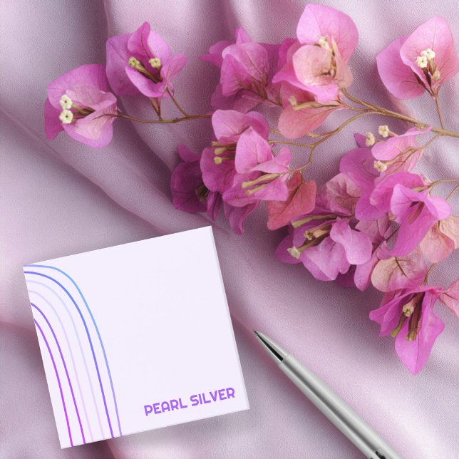 Post-it® Lignes courbes personnalisées Monogramme personnal (Handmade Curve Lines CUSTOM Monogram Personalized Post-it Notes
)
