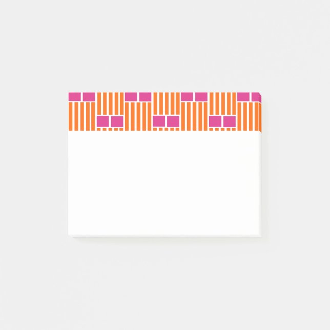Post-it® Lignes orange et boîtes roses (Devant)