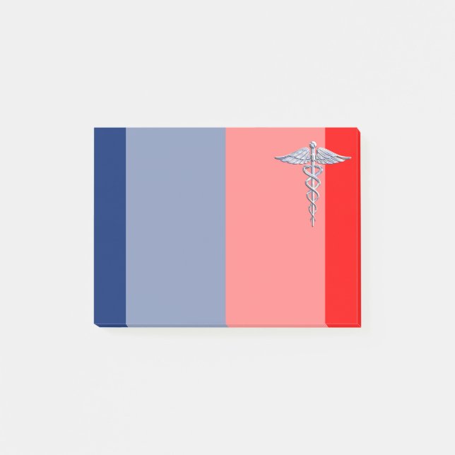 Post-it® Ligue des symboles médicaux de Silver Caduceus (Devant)