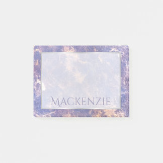 Post-it® Lilac Abstrait | Brochures à éclaboussure d'or vio