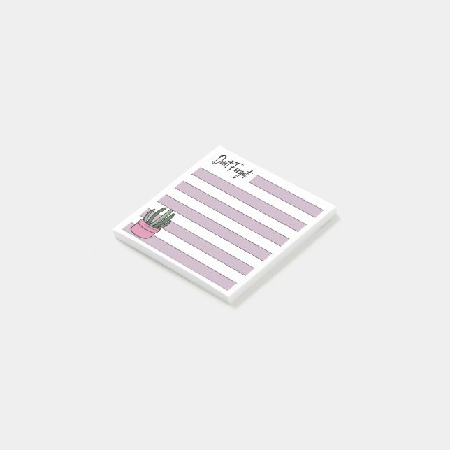 Post-it® Lilac | Lined | Potted Succulent -  (Incliné)