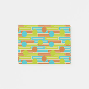 Post-it® Lime Green, Cinnamon Brown, Rectangles Turquoise