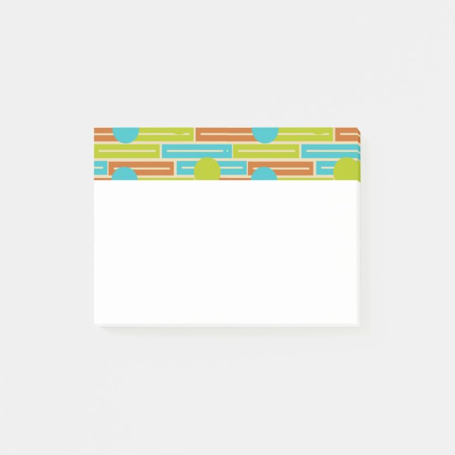Post-it® Lime Green, Cinnamon Brown, Rectangles Turquoise P (Devant)