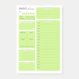 Post-it® Lime Green Minimalist Daily Planner Template