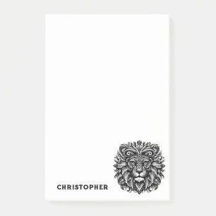 Post-it® Lion tribal Ajouter un nom
