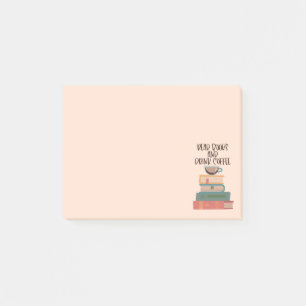 Post-it® Lire des livres et boire du café Notes post-it