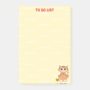 Post-it® Liste de choses à faire de chaton tabby gingembre