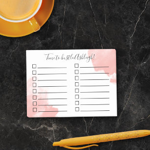 Post-it® Liste de choses à faire en aquarelle corail Hustle