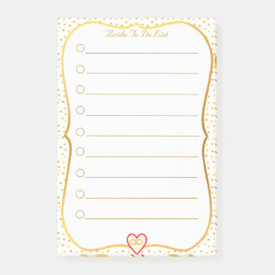 Post-it® Liste de choses à faire pour la mariée