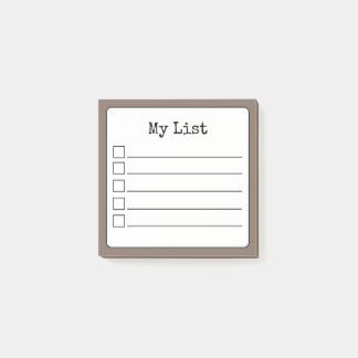 Post-it® Liste de contrôle Brown recto-verso