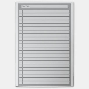 Post-it® Liste de contrôle (couleur faite sur commande)