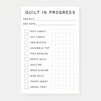 Post-it® Liste de contrôle de la surface composée en cours