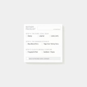 Post-it® Liste de fournitures modifiables pour agent de sig