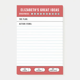 Post-it® Liste de Grandes Idées Rouges à Faire