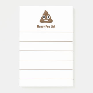 Post-it® Liste de Honey Poo Emoji de caca drôle