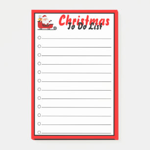 Post-it® Liste de Noël à faire père Noël