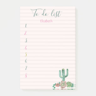 Post-it® Liste de tâches Cactus Succulent Rayé