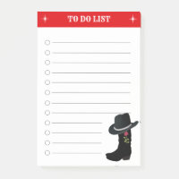 Liste de tâches élégante & Bottes et chapeau de ca