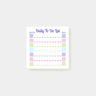 Post-it® Liste de tâches quotidiennes Notes à ordre