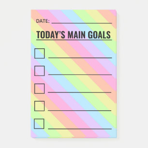 Post-it® Liste de vérification des objectifs principaux d