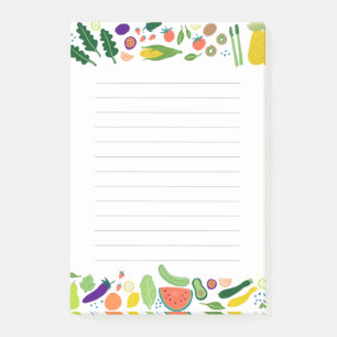 Post-it® Liste d'épiceries frontalières Légumes et fruit