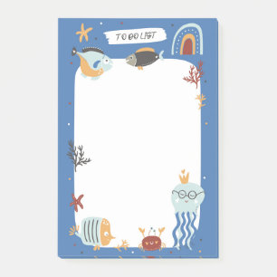 Post-it® Liste des activités de la vie marine Notes post-it