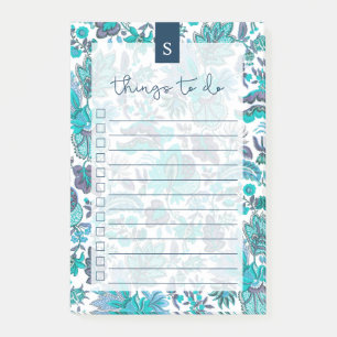 Post-it® Liste des choses à faire Vintage Boho bleu