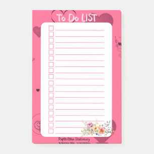 Post-it® Liste des coeurs de passion rose à faire