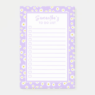 Post-it® Liste des marguerites de printemps pourpre Boho