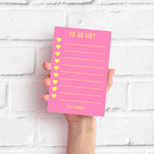 Post-it® Liste des tâches à faire rose et jaune chaud