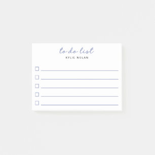 Post-it® Liste des tâches modernes Bleu Case à cocher Liner